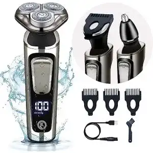 USB-Rasierer Qhecomce Elektrorasierer für Herren, Elektrorasierer