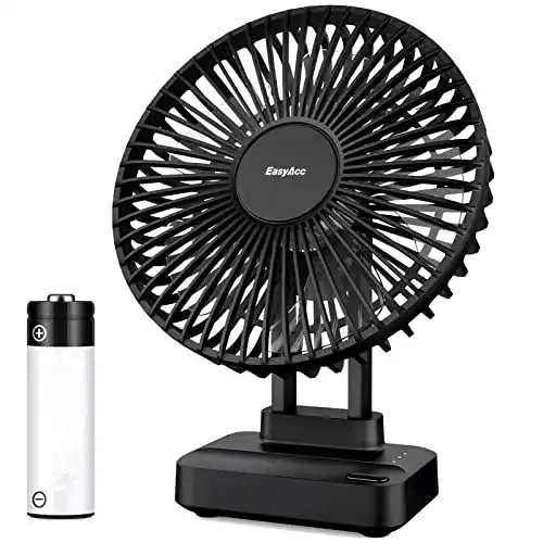 USB-Ventilator EasyAcc Tischventilator Akku, 6700mAh Ventilator