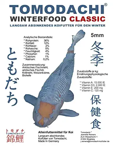 Koi-Winterfutter Tomodachi Koifutter, energiereiches Sinkfutter