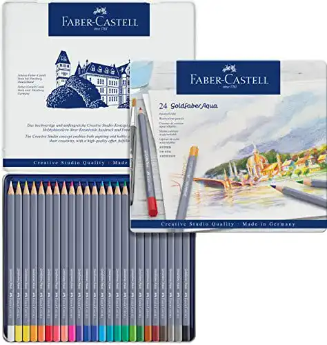 Aquarellstifte Faber-Castell 114624 Goldfaber, 24er Metalletui
