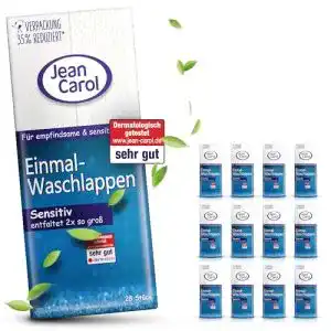 Einmalwaschlappen JEAN CAROL aus weichem Vlies, 13 x 28 Stück
