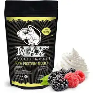 Protein-Müsli MAX´ MUSKEL MÜSLI, 500g, Berries & Cream