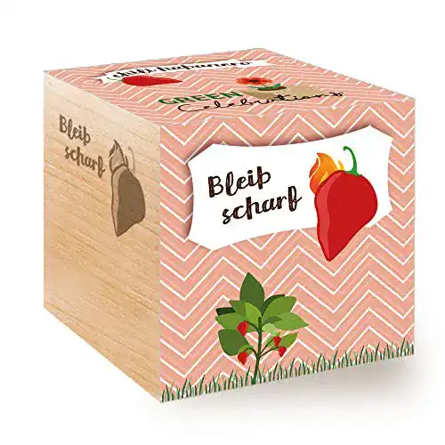 Ecocube Feel Green 296664 Celebrations , Chili Habanero, Holzwürfel