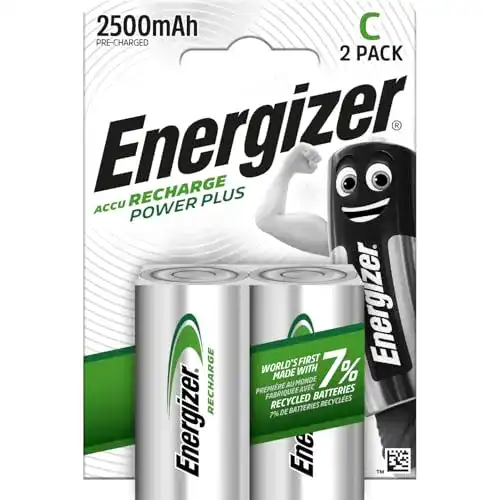 Baby C Akku Energizer Wiederaufladbare Batterien C, 2 Stück