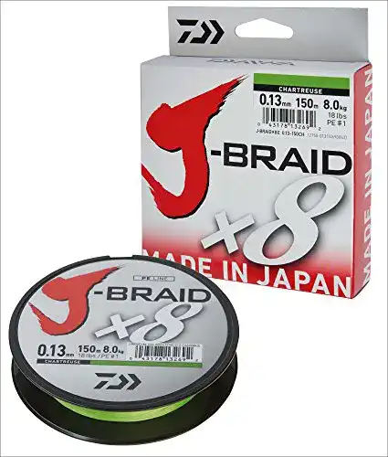 Angelschnur Daiwa J-Braid 8 Braid 0.35mm, 36,0kg/39,0lbs