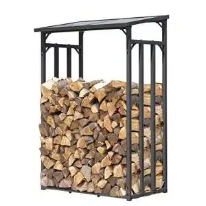 Holzunterstand QUICK STAR Metall Kaminholzregal Anthrazit