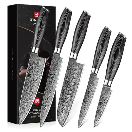 Xinzuo-Messer XINZUO 5er Damastmesser Set, 67 Schichten