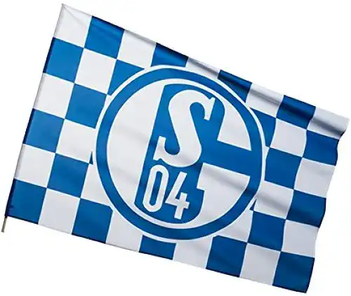 Schalke-Fahne FC Schalke 04 Hissfahne Karos 150×100 cm
