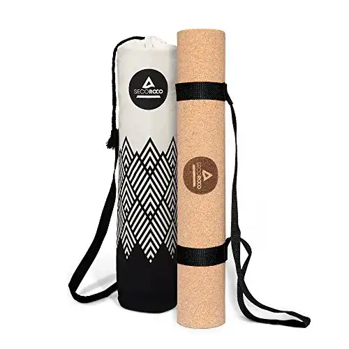 Reise-Yogamatte Secoroco Yogamatte Kork – rutschfest 2mm Stärke