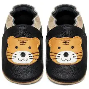 Krabbelschuhe IceUnicorn Baby Lauflernschuhe, Schwarzer Tiger