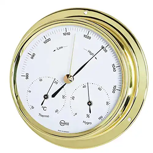 Barometer Barigo Wetterstation Analog Messing