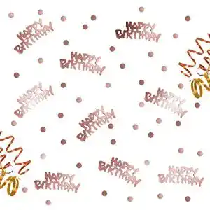 Konfetti Oblique-Unique ® Happy Birthday Roségold mit Punkten