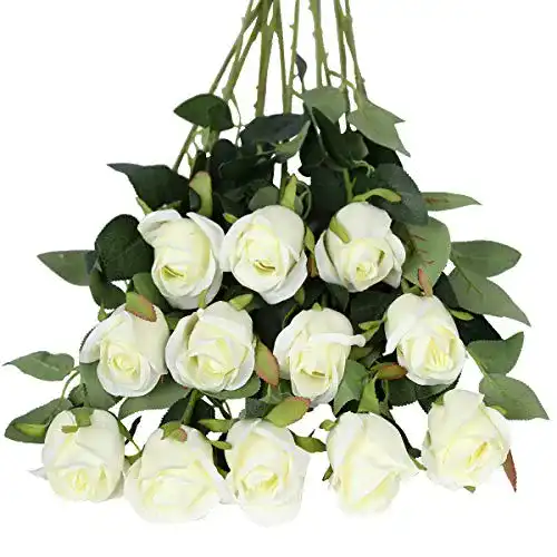 Künstliche Rosen Tifuly Rosen Künstliche Blumen 12 Pcs Seide