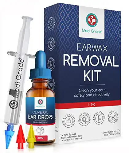 Ohrentropfen Medi Grade Spritzen, Set mit Olivenöl-Spray