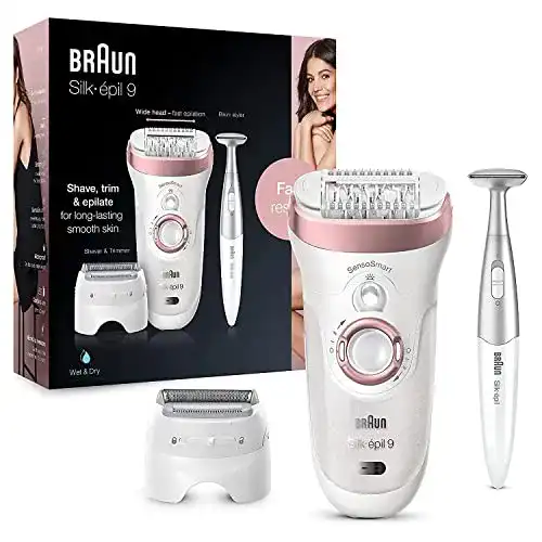 Epilierer Braun Silk-épil 9-890, für langanhaltende Haarentfernung