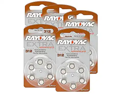 Hörgerätebatterien-312 Rayovac Extra Advanced, 5X 6er Sparpack