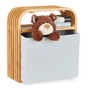 Holzhocker Relaxdays Hocker mit Aufbewahrung, Bambus