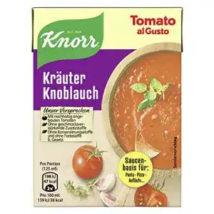 Tomatensauce Knorr Tomato al Gusto Kräuter Knoblauch Soße