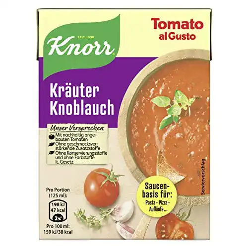 Tomatensauce Knorr Tomato al Gusto Kräuter Knoblauch Soße