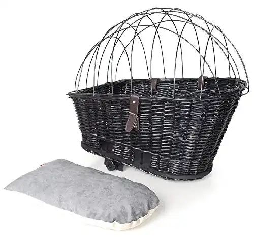Hundefahrradkorb hinten Tommi 01161 Weidenkorb für Fahrrad