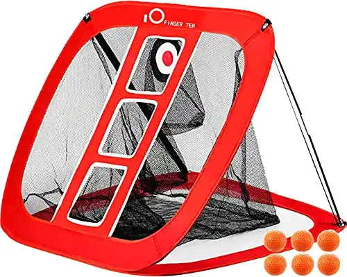 Golf-Übungsnetz FINGER TEN Golf Übungsnetz Driving Chipping Netz Quad Indoor Outdoor Garten Mit 6 Golf Übungsbälle