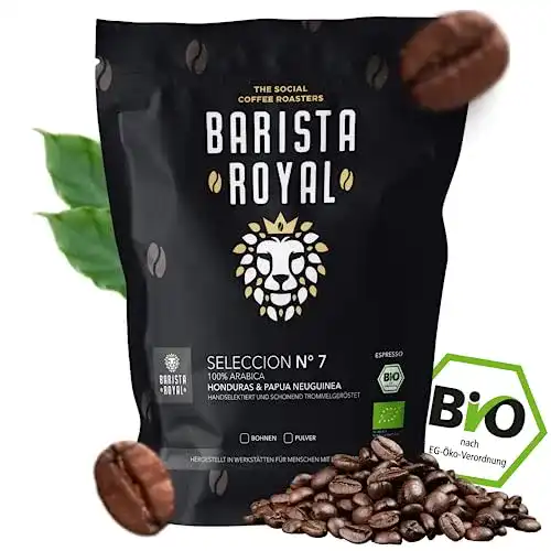 Bio-Espresso Barista Royal Espressobohnen 1kg “Seleccion No.7”