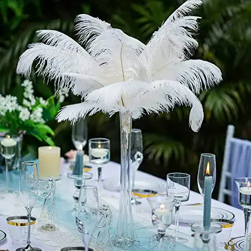 Straußenfeder NUPTIO 20 Stücke Natürliche 30-35cm Plume