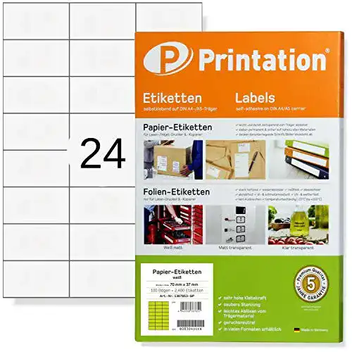 Versandetiketten Printation Universal Etiketten 2400 Stück