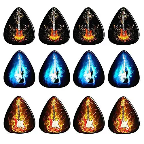 Plektrum YOUYIKE Guitar Picks, 12 Stück Celluloid Plektren
