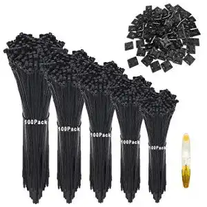 Kabelbinder Hipeqia Profi Schwarz Set, 500 Stück