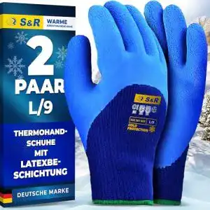 Arbeitshandschuhe Winter S&R 2 Paar Winter Arbeitshandschuhe