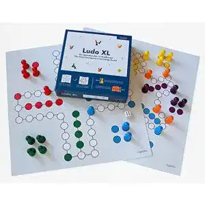 Ludo Spieltz XL – Riesen + extra große Spielfiguren aus Holz