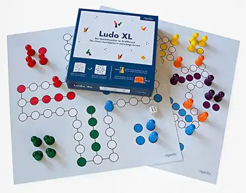 Ludo Spieltz XL – Riesen + extra große Spielfiguren aus Holz