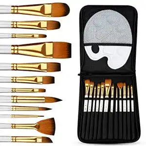 Aquarellpinsel Pitello 12er Pinselset mit Palette und Tasche