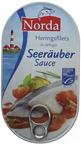 Dosenfisch Norda Heringsfilets Seeräuber, 13er Pack