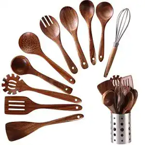 Kochlöffel-Set NAYAHOSE Küchenutensilien-Set aus Holz