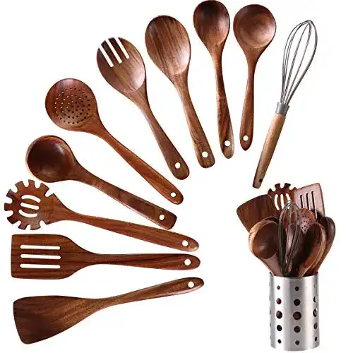 Kochlöffel-Set NAYAHOSE Küchenutensilien-Set aus Holz