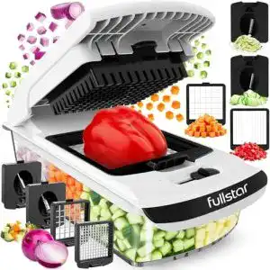 Tomatenschneider fullstar Gemüseschneider 4 in 1 mit Behälter