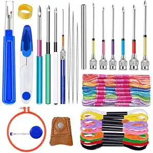 Punch-Needle Ekalee 41 Stück Punch Nadel Set, Stickerei