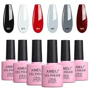 UV-Nagellack AIMEILI UV LED Gellack Set, 6 x 10ml, Kit 28