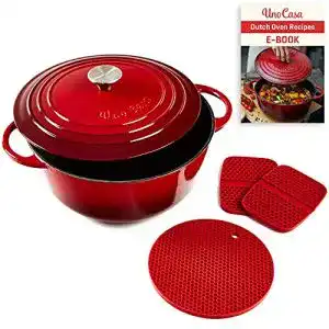 Kochtopf 5 Liter Uno Casa Emaillierter Dutch Oven Gusseisen
