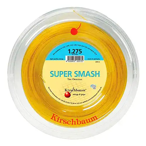 Die beste Kirschbaum-Saiten Kirschbaum Saitenrolle Super Smash, Gelb, 200m 2026 Test Bestseller Kirschbaum-Saiten Kirschbaum Saitenrolle Super Smash, Gelb, 200m