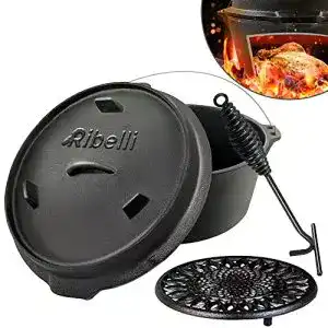 Dutch Oven ohne Füße Ribelli BBQ Dutch Oven ca. 9,5 Liter