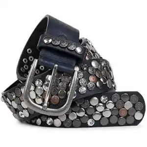 Gürtel Damen styleBREAKER Damen Nietengürtel Vintage Design