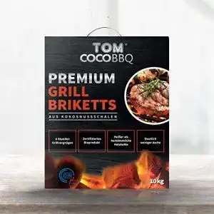 Grillbrikett TOM COCO 38022 BBQ 10KG aus Kokosnussschalen