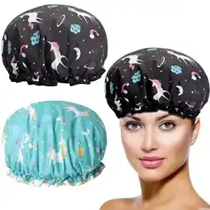 Duschhaube Eruinfang ,2 Stück Damen, Wiederverwendbar