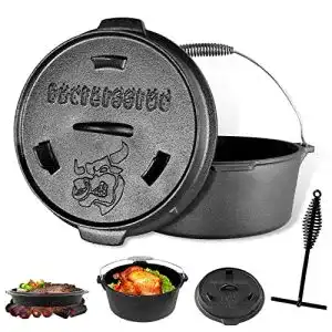 Dutch Oven ohne Füße BROILISSIMO Dutch Oven Set Gusseisen