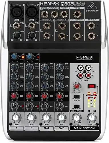 Behringer-Mischpult Behringer Q802USB Xenyx Premium 8-Kanal