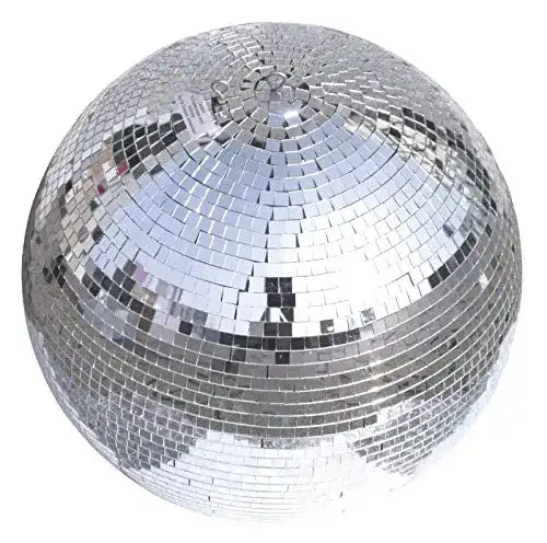 Diskokugel Eurolite Spiegelkugel silber 50 cm, mit zweiter Öse