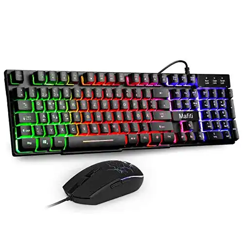 Die beste Gaming-Tastatur und -Maus mafiti, Set, Kabelgebunden 2026 Test Bestseller Gaming-Tastatur und -Maus mafiti, Set, Kabelgebunden
